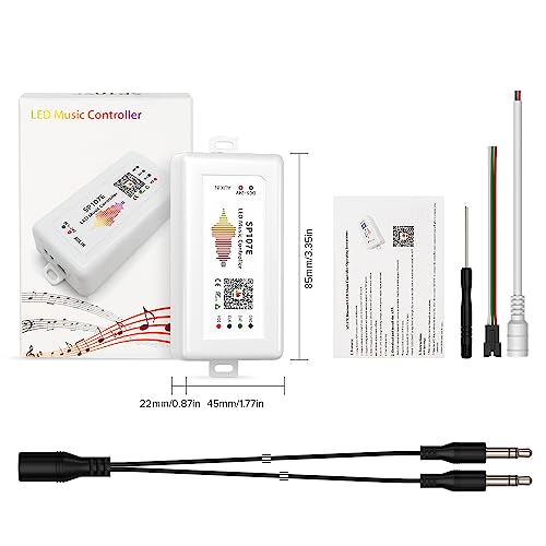 BTF-LIGHTING FCOB RGB WS2811 IC WS2812B WS2811 WS2813 SP107E Music Bluetooth Full Color Controller Support Almost All The LED IC Chip Suit for LED Strip,Matrix Panel,Module Buli-in Mic/AUX Input - Image 2