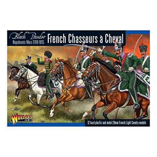 WARLORD GAMES Black Powder Napoleonic Wars French Chasseurs a Cheval Figures 1:56 Military Wargaming Plastic Model Kit WGN-FR-12 - Image 1