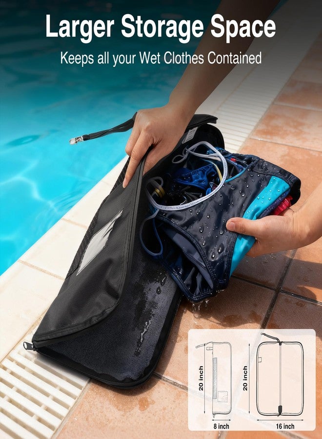 CarryWise Wet Bag, 2-in-1 Changing Mat & Wet Dry Bag with Non-Slip Backing, Water-Resistant Zipper & Towel Lining, Leakproof Foldable Storage for Swimsuit, Gym, Beach, Travel, or Baby Diapers - Image 5