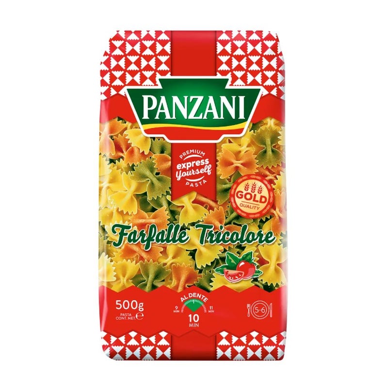 Panzani Farfalle Tricolor Pasta- 500gms