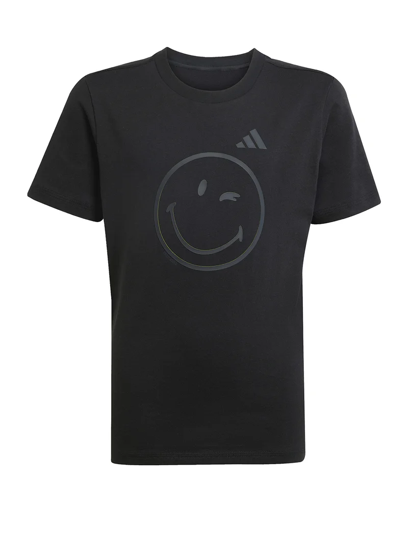 Adidas Youth Smiley World Graphic T-Shirt