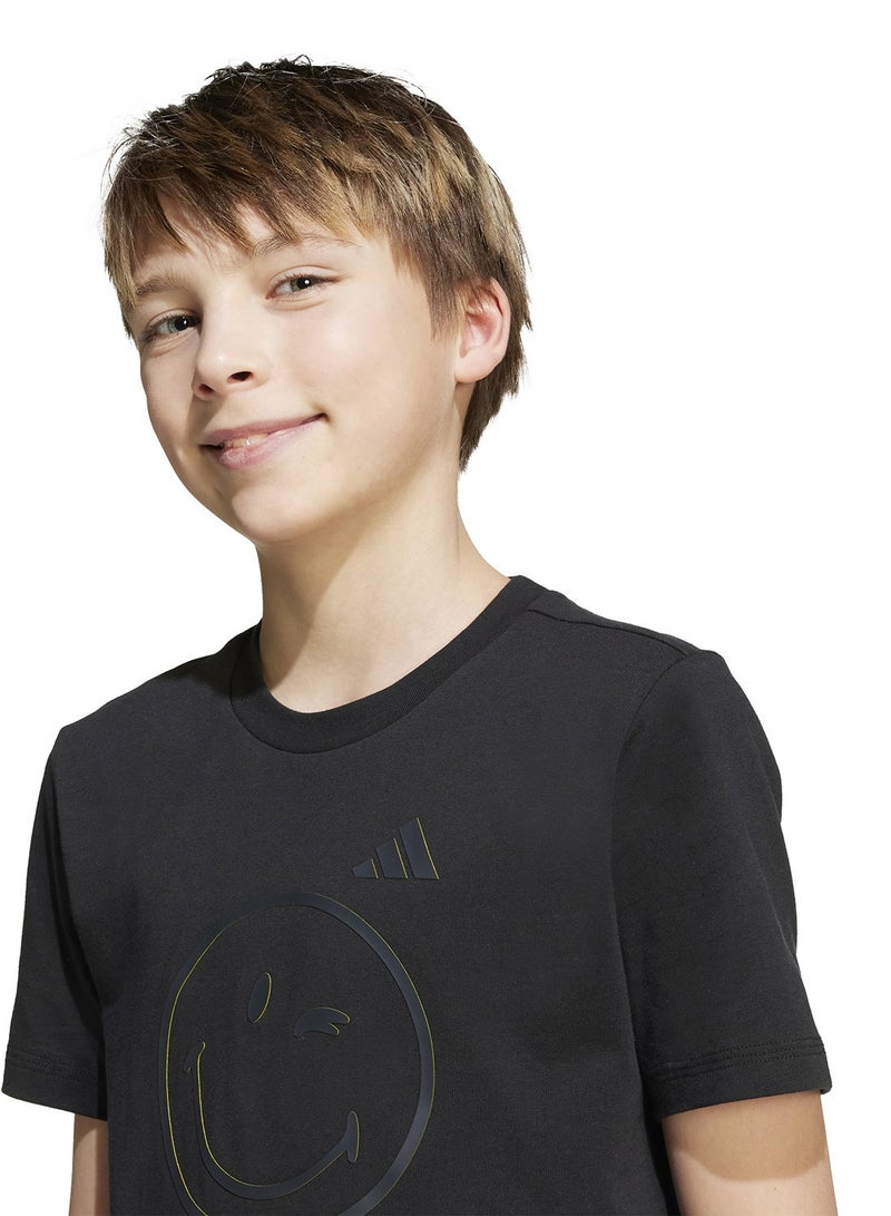 Adidas Youth Smiley World Graphic T-Shirt - Image 4