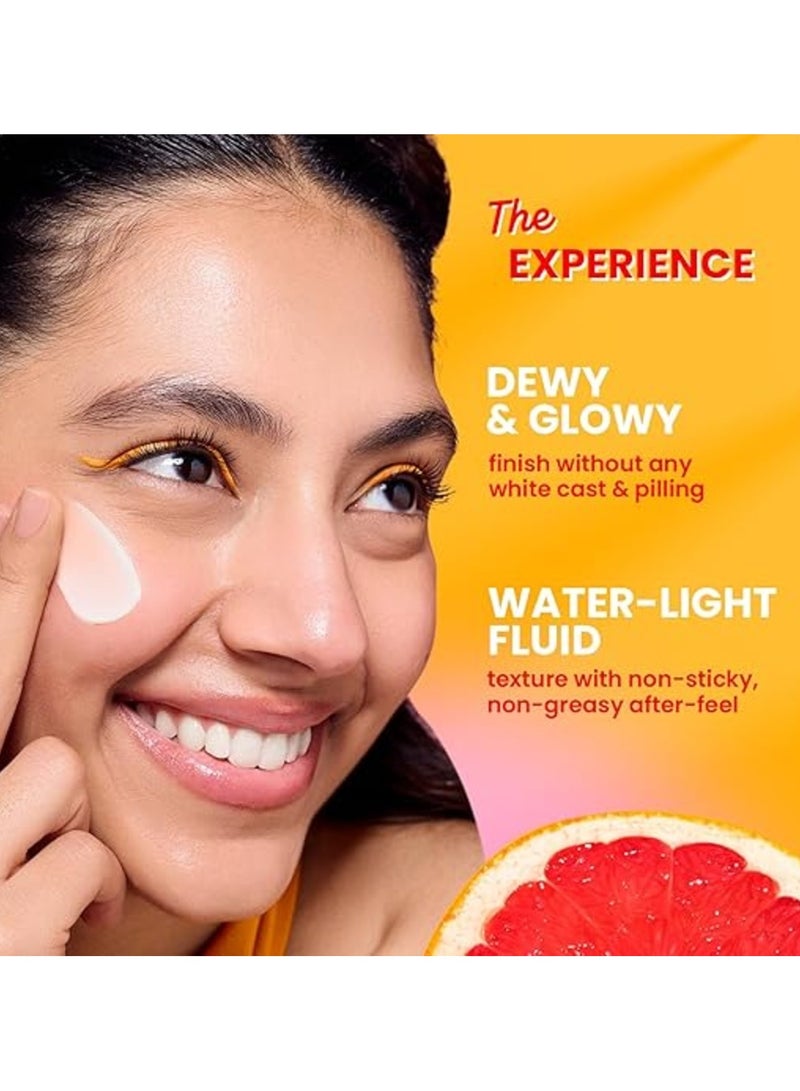 Dot & Key Sunscreen SPF 50 PA+++ with Vitamin C + E for Even Toned & Glowing Skin No White Cast WaterLight I UVA/B & Blue Light Protection I Better Vitamin D absorption I for Women & Men 50gm - Image 3