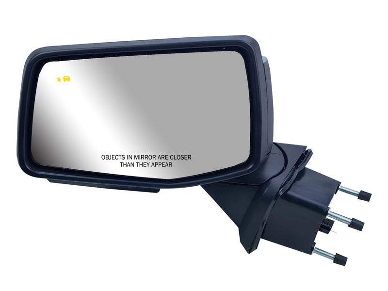 Driver Left Side Door Mirror Power Heated with BLISBlind Spot Light Glass Puddle and Signal Light Chrome Pirmer and Textured Back Cover for Chevrolet Silverado 1500 from 2019 to 2024