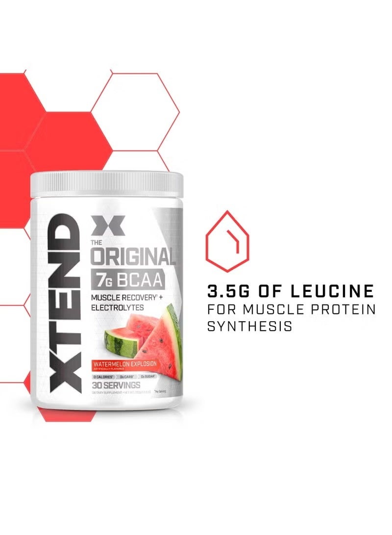 SCIVATION Xtend Original BCAA Powder | 7g BCAA + Electrolytes | Zero Sugar Recovery Drink | Watermelon Explosion 30 Servings - Image 4