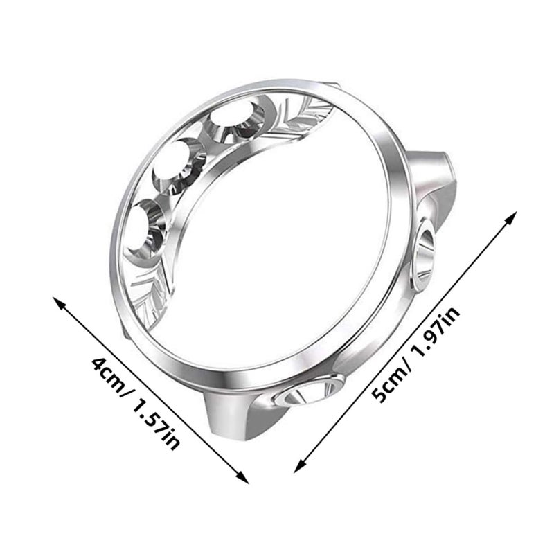 Electroplated Silver TPU Protective Case Cover for Smartwatch Scratch Resistant with Precise Cutouts - Image 3