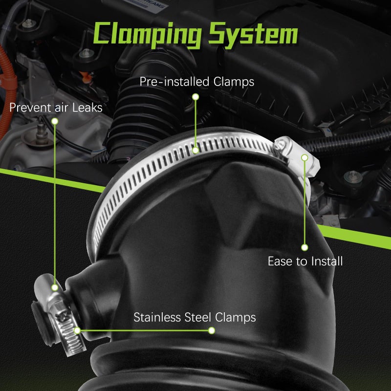 VINMS 17228-5J6-A10 Engine Air Intake Hose With Clamps For Honda Pilot 2016-2022 Odyssey 2018-2024 Passport 2019-2024 Ridgeline 2017-2024 Acura Mdx 2016 - Image 4