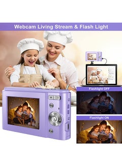 Mi VAZA Autofocus Digital Camera for Kids - FHD 1080P 48MP - Rechargeable Compact Mini Camera with 16X Digital - Portable Pocket Camera - With 32GB Memory Card  - Image 4