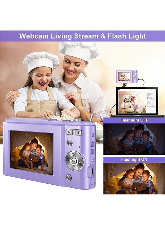 Mi VAZA - Autofocus Digital Camera for Kids - FHD 1080P 48MP - Rechargeable Compact Mini Camera with 16X Digital - Portable Pocket Camera - With 32GB Memory Card - Image 1