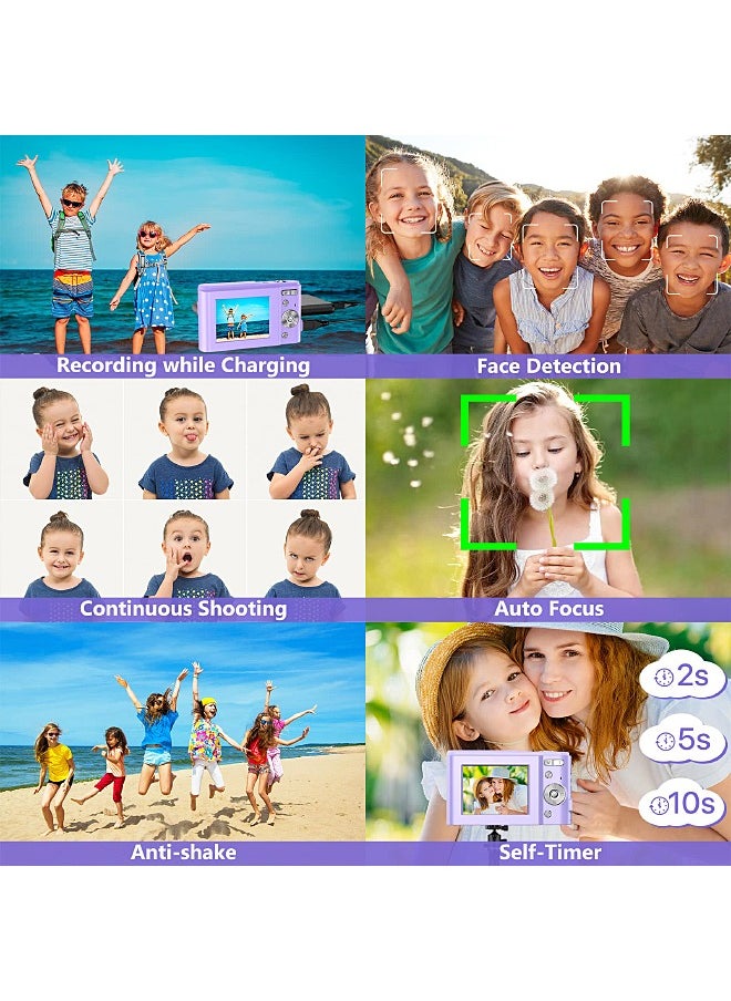 Mi VAZA - Autofocus Digital Camera for Kids - FHD 1080P 48MP - Rechargeable Compact Mini Camera with 16X Digital - Portable Pocket Camera - With 32GB Memory Card - Image 1