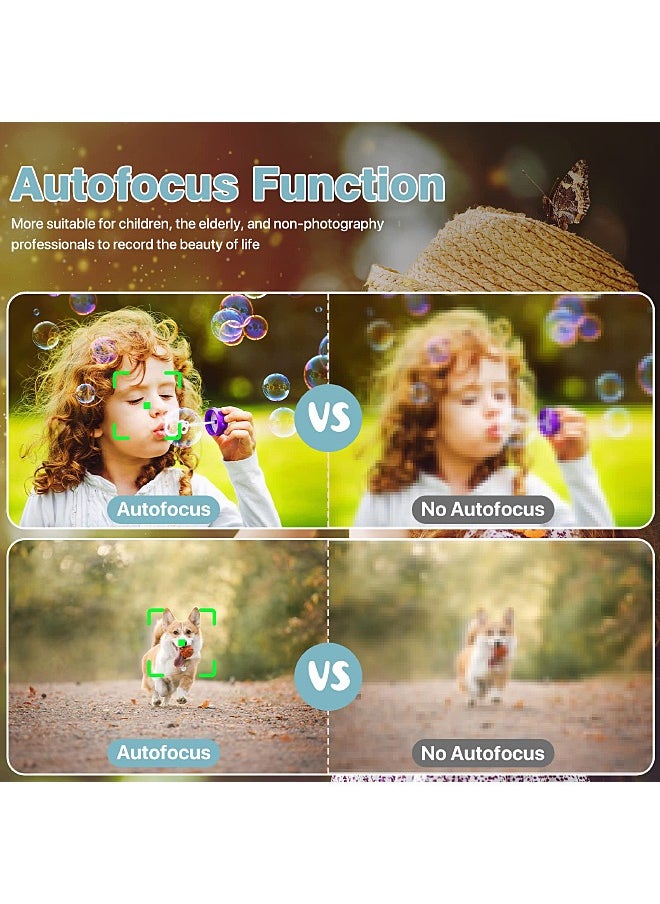 Mi VAZA - Autofocus Digital Camera for Kids - FHD 1080P 48MP - Rechargeable Compact Mini Camera with 16X Digital - Portable Pocket Camera - With 32GB Memory Card - Image 1