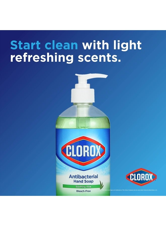 Clorox Liquid Hand Soap Pump - 16 oz Soothing Aloe Antibacterial Hand Soap - Liquid Hand Soap Eliminates Dirt, Soft on Hands Tough on Dirt - Clorox Hand Soap, Bathroom Hand Soap, Kitchen Soap  - Image 2