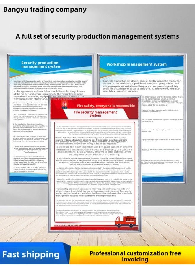 Generic - Rules And Regulations Board On The Wall Warehouse Workshop Fire Safety Production Management System Board Operating Procedures-Color:The Transition Shall Prevail-Specifications:50x70cm - Image 1