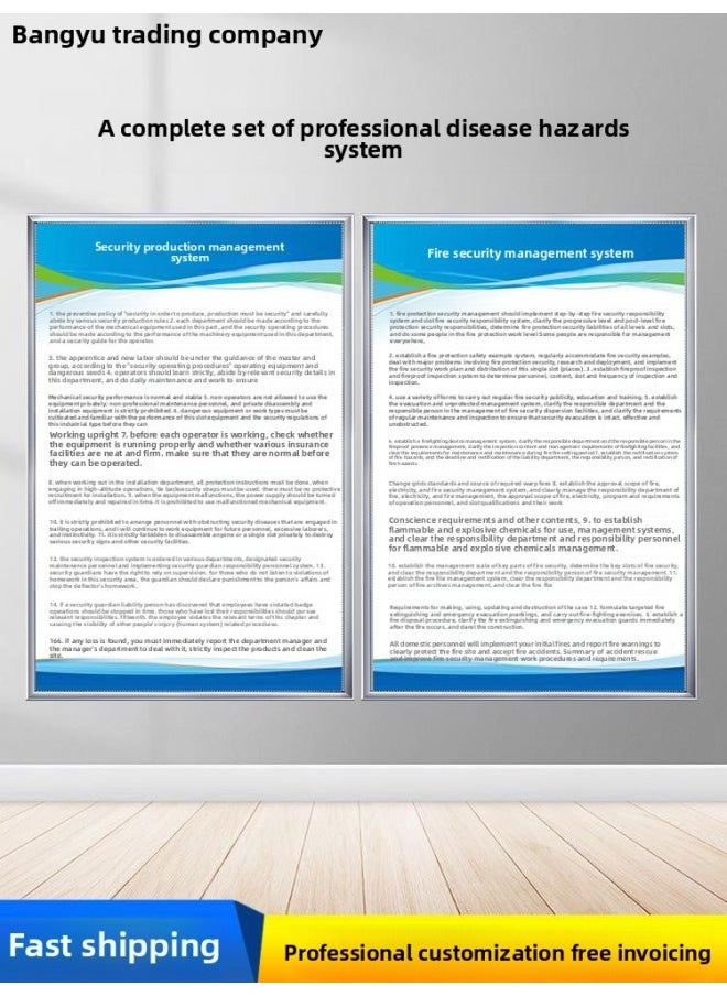 Generic - Rules And Regulations Board On The Wall Warehouse Workshop Fire Safety Production Management System Board Operating Procedures-Color:The Transition Shall Prevail-Specifications:50x70cm - Image 1