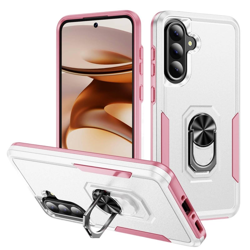 Protective Case | TPU+PC | White | Drop Protection | Kickstand | Shockproof Cover for Samsung Galaxy A36 - Image 1