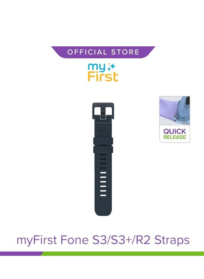 myFirst Silicone Watch Strap for Fone S3/S3+/S3c/S4/R2 - 20mm | Adjustable, Quick Release Mechanism Replacement Strap, Made from Silicone, Flexible, Comfortable All-Day Wear - Space Blue - Image 2