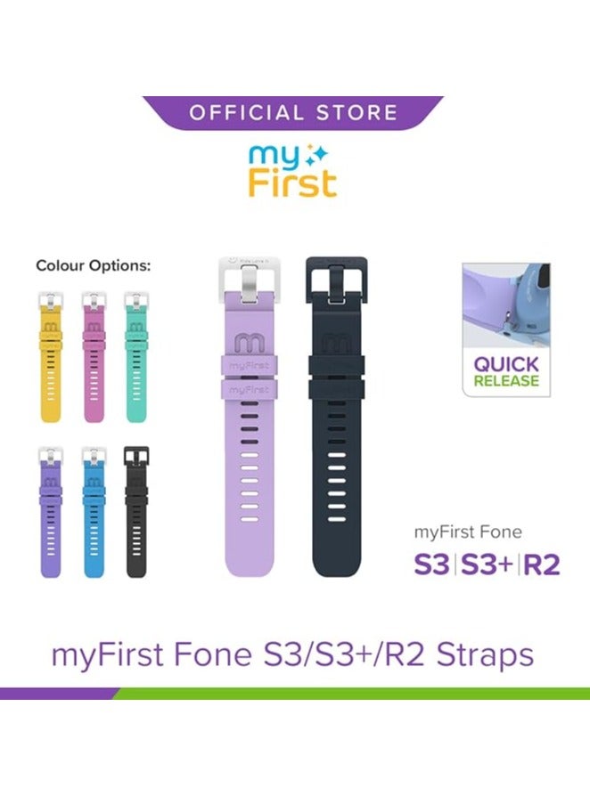 myFirst Silicone Watch Strap for Fone S3/S3+/S3c/S4/R2 - 20mm | Adjustable, Quick Release Mechanism Replacement Strap, Made from Silicone, Flexible, Comfortable All-Day Wear - Space Blue - Image 3