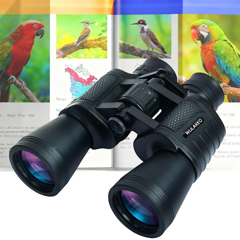 Wulakeo 30x50 High Powered Binoculars for Adults, Waterproof Compact Binoculars with Low Light Vision for Bird Watching Hunting Football Games Travel Stargazing Cruise, Christmas Birthday Gifts for Men - Image 1