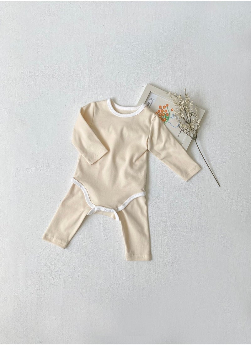 RedMapleTEK Baby Soft And Breathable Cotton Bodysuit + High Waist Pants Set - Image 3