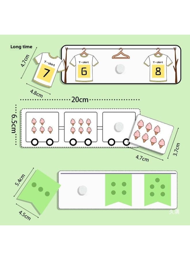 Kindergarten Class Number School District Adjacent District Corner Activity Games Homemade Children's Ring Creation Play Teaching Aids-Color:Complete Set Of Adjacent Numbers  - Image 4