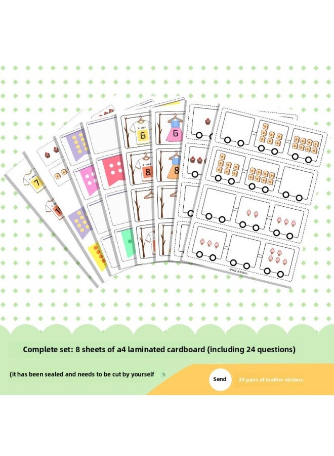 Kindergarten Class Number School District Adjacent District Corner Activity Games Homemade Children's Ring Creation Play Teaching Aids-Color:Complete Set Of Adjacent Numbers  - Image 1