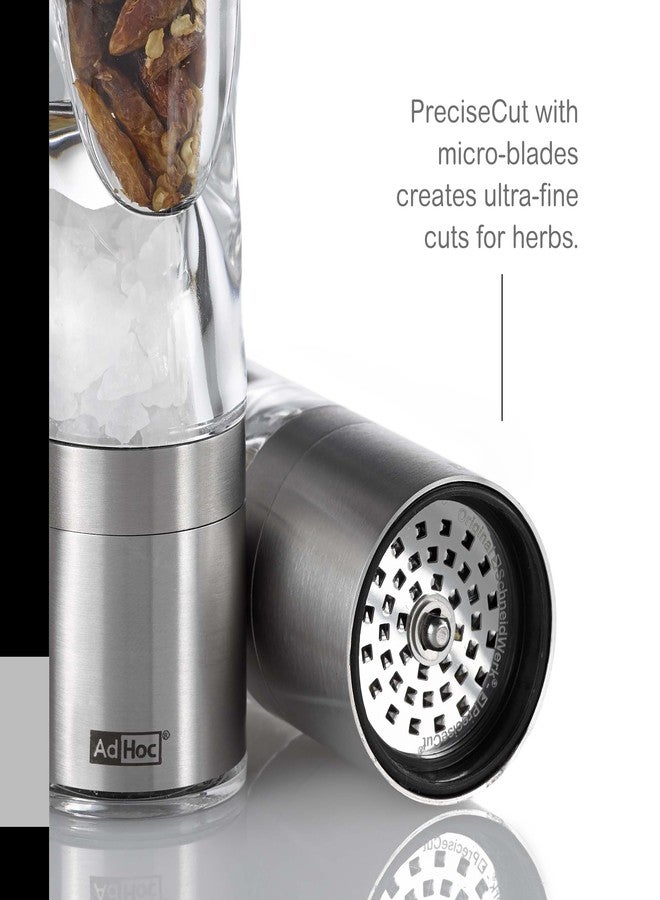 AdHoc Spice Cutter & Mill - Duospice Spice Grinder with PreciseCut Micro Blades & CeraCut Ceramic Grinders - Adjustable Herb Cutter for Fine Powders to Coarse Granules - Stainless Steel & Acrylic - Image 3