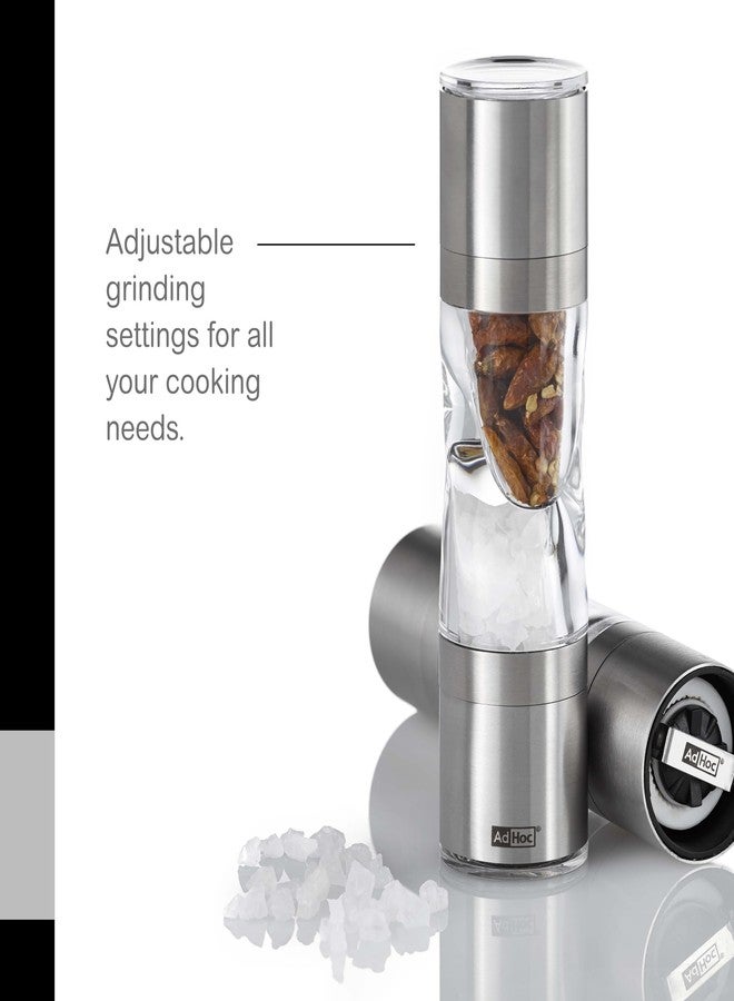 AdHoc Spice Cutter & Mill - Duospice Spice Grinder with PreciseCut Micro Blades & CeraCut Ceramic Grinders - Adjustable Herb Cutter for Fine Powders to Coarse Granules - Stainless Steel & Acrylic - Image 5