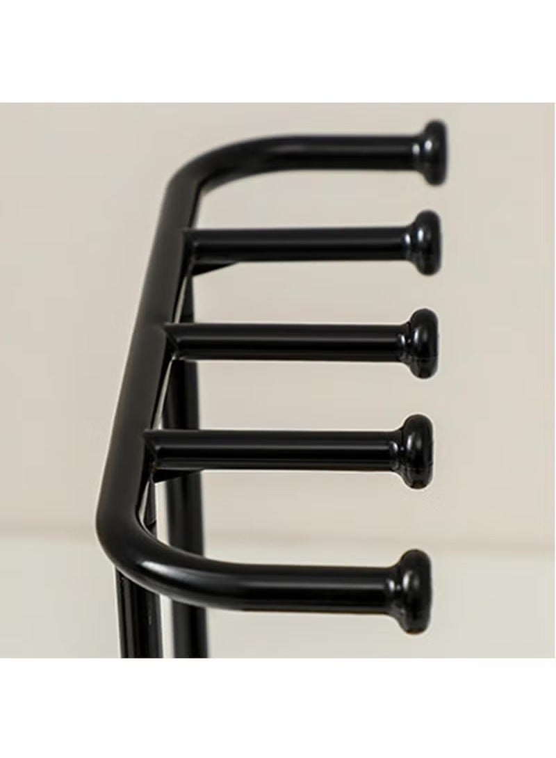 عربست حامل عرض القلادة - رف تخزين المجوهرات على منضدة الزينة | صينية أنيقة لحامل المجوهرات على سطح المكتب | درج منظم أساور متعدد الوظائف لسطح المكتب، منضدة الزينة، غرفة نوم، أسود - Image 2