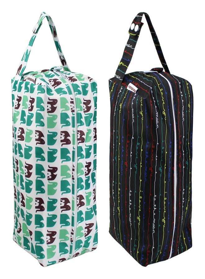 Mama Koala Waterproof Diaper Pods for Baby Items, Cloth Diapers, Swimsuits, Travel, Gym Clothes, Beach, Pump Parts, Toiletries, 2 Pack(DP-Love You) - Image 1