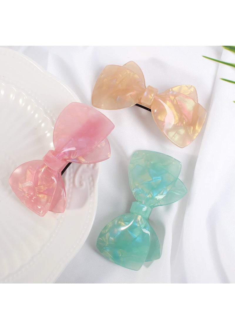 KASTWAVE Bows Hair Clips Butterfly Barrettes Acrylic Resin Hairpins for Girls Fine Medium Thick Ladies hair Accessories - Image 5