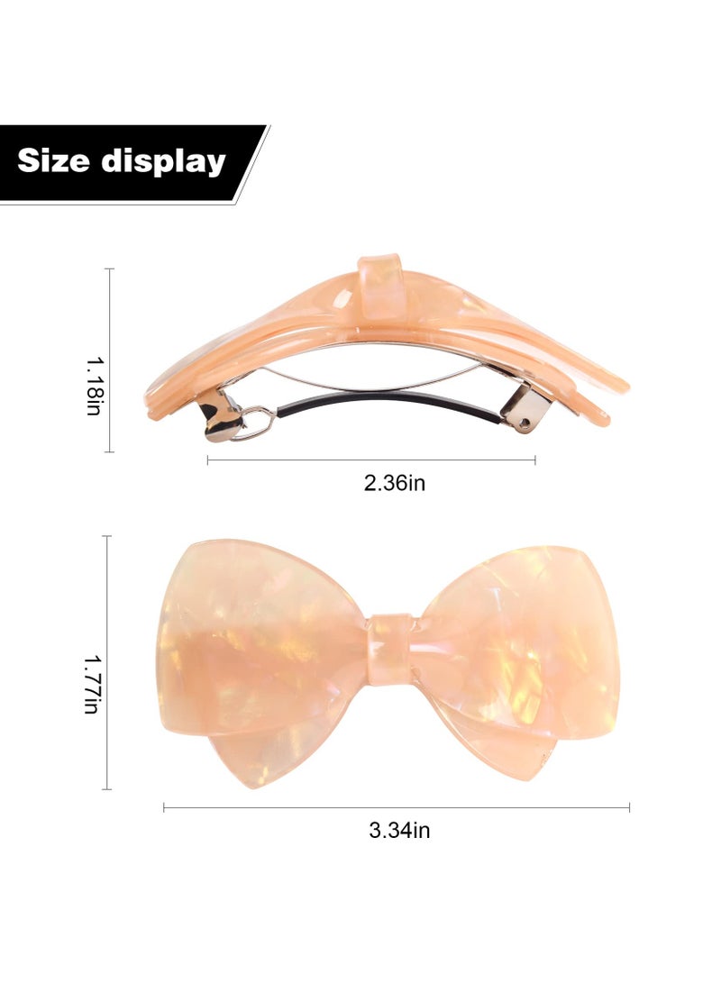 KASTWAVE Bows Hair Clips Butterfly Barrettes Acrylic Resin Hairpins for Girls Fine Medium Thick Ladies hair Accessories - Image 4