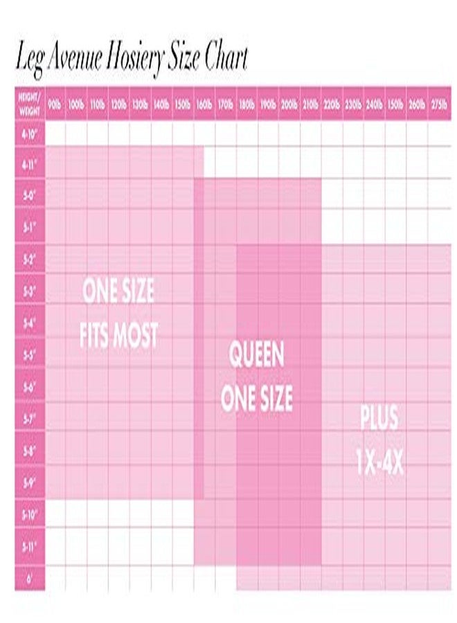 Leg Avenue Womens High Waist Sheer Suspender Pantyhose Stockings, Queen, Black - Image 4