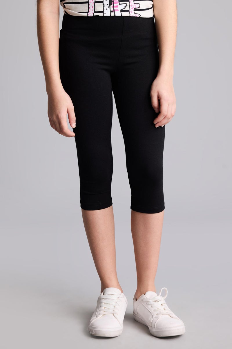 DeFacto Black Girl Girl Capri Length Leggings Casual - Image 4
