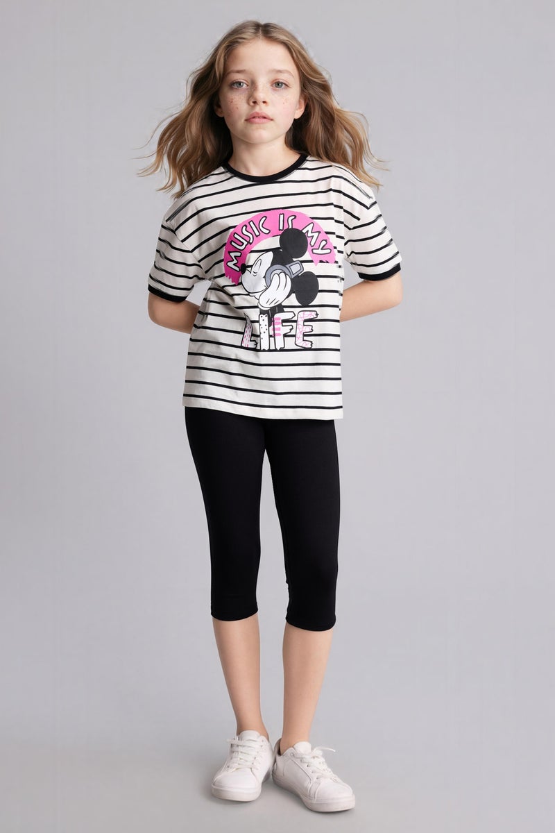 DeFacto Black Girl Girl Capri Length Leggings Casual - Image 1