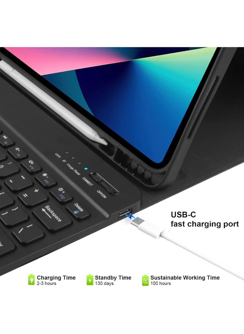 روك بو - حافظة لوحة مفاتيح لجهاز iPad Pro 13 بوصة 2024 (M4 الجيل السابع) مع حامل قلم حافظة لوحة مفاتيح قابلة للإزالة لجهاز iPad Pro 13 (الموديل: A2926、A3007) - Image 1