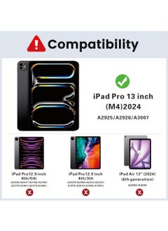 Rock Pow Keyboard Case for IPad Pro 13 Inch 2024 (M4 7th Gen) with Pen Holder Removable Keyboard Case for IPad Pro 13 (Model:A2926、A3007)  - Image 2