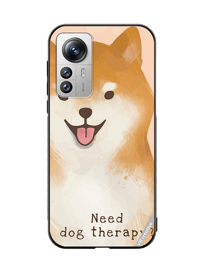 VR CREATIVE Protective Case Cover For Xiaomi 12 Pro Dog Therapy Design Multicolour - Image 1