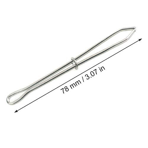 FoRapid Bodkin Needle Elastic Threader Self-Locking Tweezers Clip 78mm for Waist Band Craft Easy Pull Sewing Tool for Smooth Threading Tape Ribbon Elastic Through a Loop or Hem 2 PCS - Image 2