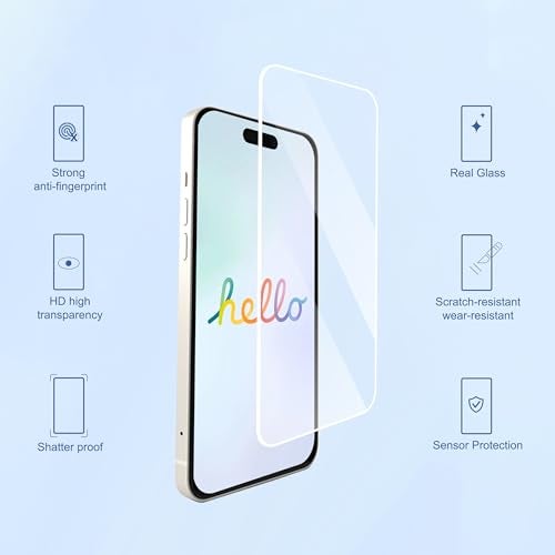 Ailun 3 Pack Screen Protector for iPhone 17 Pro Max [6.9 inch] with Installation Frame, Tempered Glass, Sensor Protection, Dynamic Island Compatible, Case Friendly - Image 2