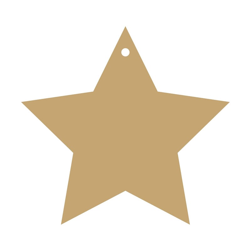LET'S DIY LETS DIY 25 Star MDF Wood Cutouts for Christmas Unfinished Wooden Tree Ornaments for Painting Hanging DIY Holiday Decoration Set for Crafts Gifts - Image 1