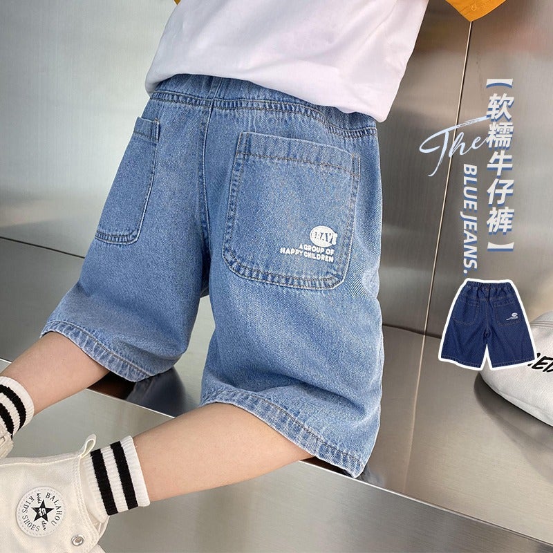 Children'S Wear Children'S Denim Pants Boys' Shorts Summer Thin Zhongda Children'S Pants Summer Fashion Brand - Image 2