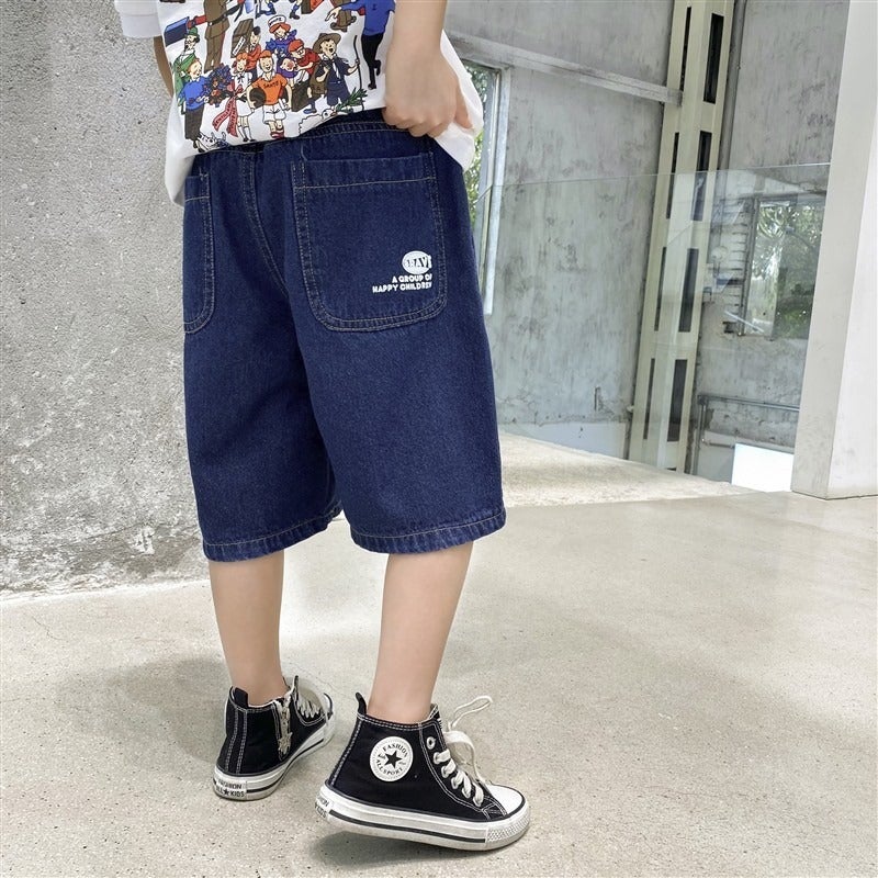 Children'S Wear Children'S Denim Pants Boys' Shorts Summer Thin Zhongda Children'S Pants Summer Fashion Brand - Image 1