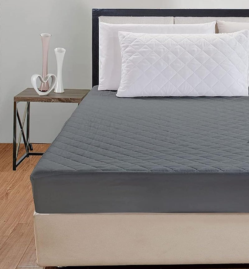 A CUBE LUXURY SOLUTIONS A Cube Luxury Solutions Waterproof 260 GSM Quilted Cotton Mattress ProtectorCover Bed Protector King Size 78X72 65 x 6 Feet  - Image 1