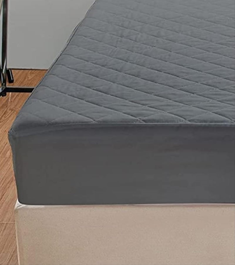 A CUBE LUXURY SOLUTIONS A Cube Luxury Solutions Waterproof 260 GSM Quilted Cotton Mattress ProtectorCover Bed Protector King Size 78X72 65 x 6 Feet  - Image 2