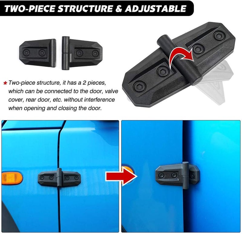 Autorder Exterior Accessories for Suzuki Jimny 2019-2024 JB74 JB64 Engine Hood Door Hinge Protective Cover Trim 2Pcs Narrow & wide space compatible - Image 3