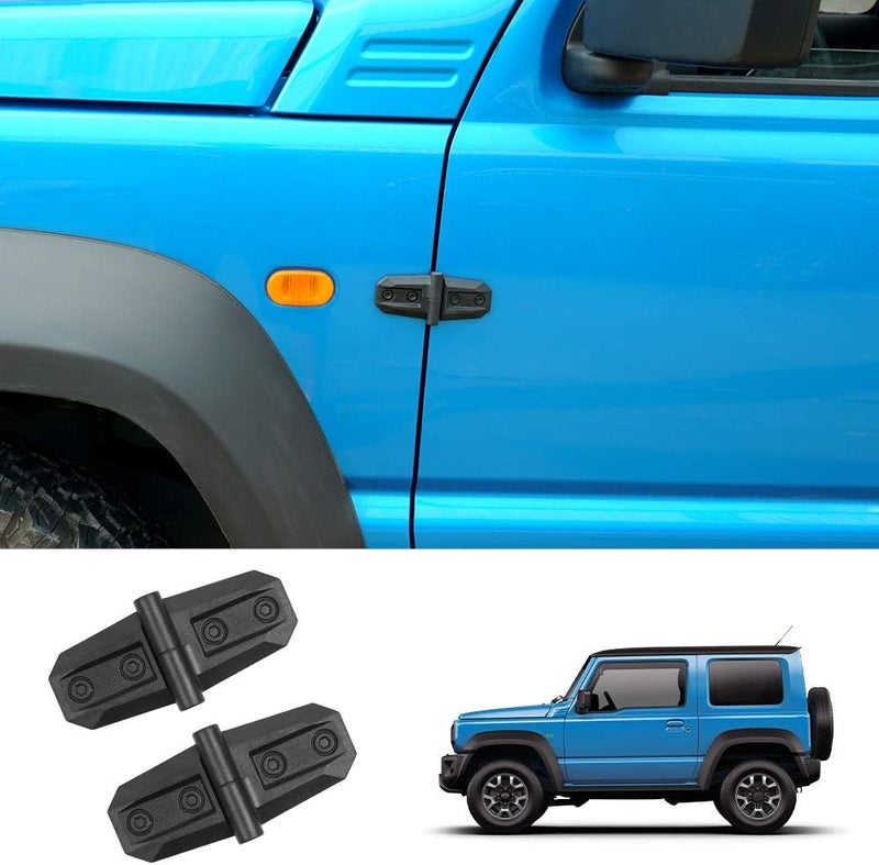 Autorder Exterior Accessories for Suzuki Jimny 2019-2024 JB74 JB64 Engine Hood Door Hinge Protective Cover Trim 2Pcs Narrow & wide space compatible - Image 1