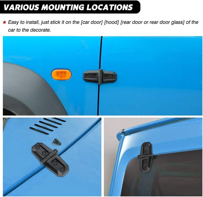 Autorder Exterior Accessories for Suzuki Jimny 2019-2024 JB74 JB64 Engine Hood Door Hinge Protective Cover Trim 2Pcs Narrow & wide space compatible - Image 5