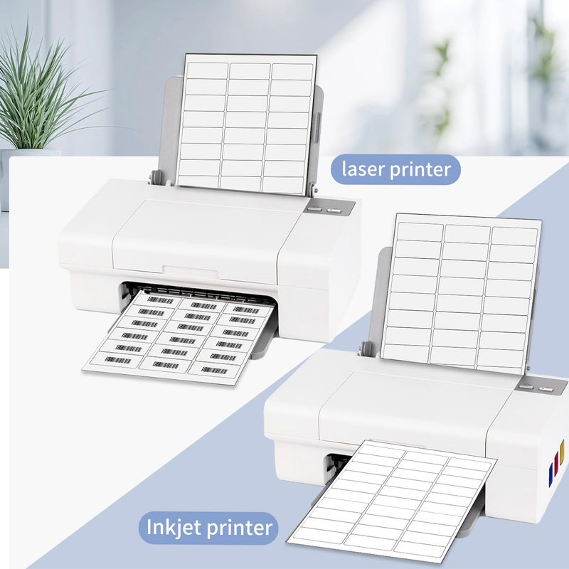 STARLIBOO Transparent Stickers Labels - 1" x 2-5/8" Address Labels Mailing Stickers for Laser/Inkjet Printer 8.5"Ã—11"- 20 Sheet - Image 3