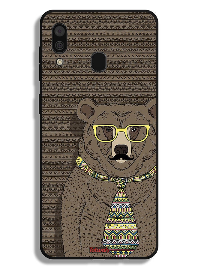Tolwak Samsung Galaxy A20 Protective Case Cover Mr Wolf - Image 1