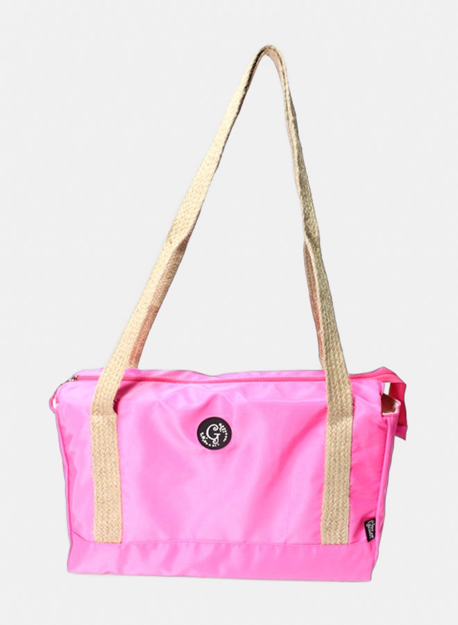 Glitter Women Bag with Cross Hand - Fuchsia - Image 1